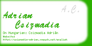 adrian csizmadia business card