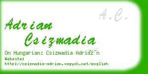 adrian csizmadia business card